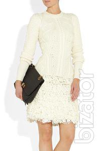 Knitted dress with elongated loops 