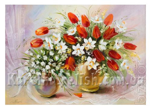 Oil paintings - bouquets and flowers - original gift and decoration! 