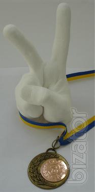 Cast, hand and footprints. 