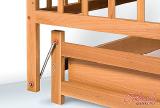 New cot "Hoidale" with drawer on hinges (beech) 