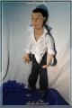Portrait of textile doll.Cartoon - p