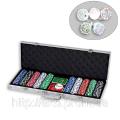 Poker set 500 chips with denominations