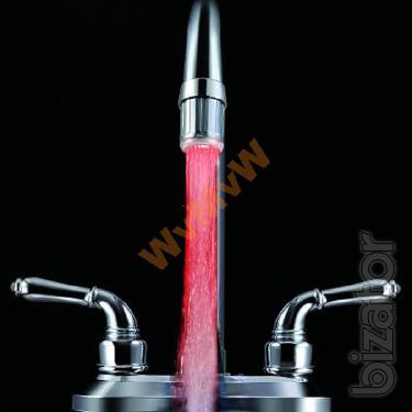 Controlled faucet light 3 colors without batteries 