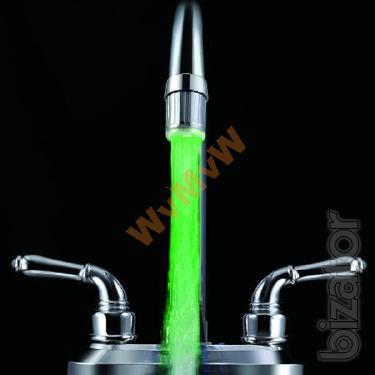 Controlled faucet light 3 colors without batteries 