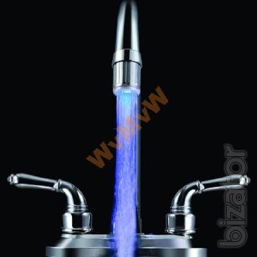 Controlled faucet light 3 colors without batteries 