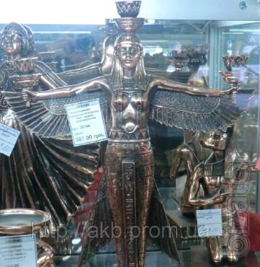 Candle holder "the Goddess Maat" 36cm pomeneny symbol of justice 