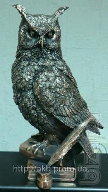 The statue of an Owl on the book" pomegrana 24cm - a symbol of wisdom 