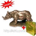 A statuette "Rhino" 18cm pomegrana is a symbol of confidence