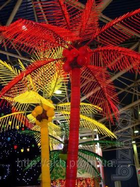 Led palm tree 260 cm, red 