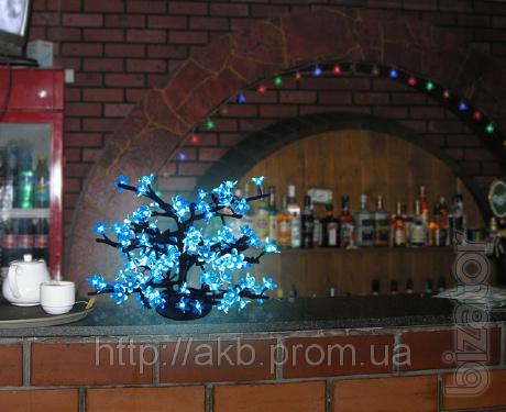 Decorative glowing Sakura blue, 40 cm for decorating apartments, houses, bar, cafe, restaurant 
