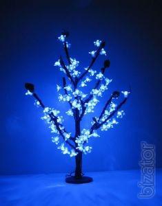 Decorative glowing Sakura blue, 40 cm for decorating apartments, houses, bar, cafe, restaurant 