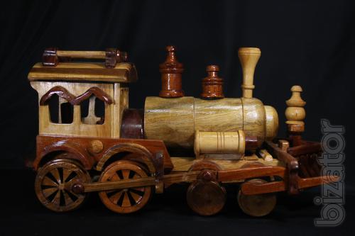 The wooden locomotive (Sri Lanka). Handmade 