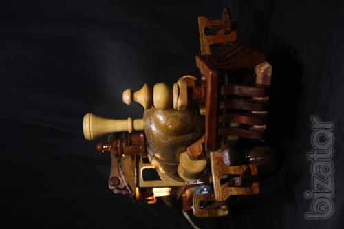 The wooden locomotive (Sri Lanka). Handmade 