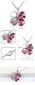 Pendant with chain purple Clover 