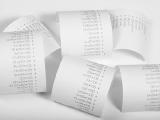 Cash, check tape for cash apt