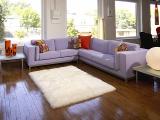 Rugs made from natural sheepskin (natural color and dyed)