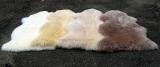 Rugs made from natural sheepskin (natural color and dyed) 