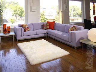 Rugs made from natural sheepskin (natural color and dyed) 