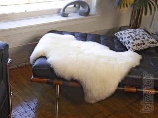 Rugs made from natural sheepskin (natural color and dyed) 