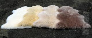 Rugs made from natural sheepskin (natural color and dyed) 