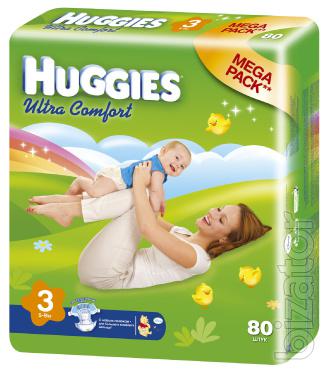 Diapers Huggies Classic, Ultra Comfort disposable diapers 