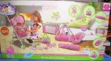 Kit 5 in 1 doll (crib, stroller, Mat, bag, envelope)