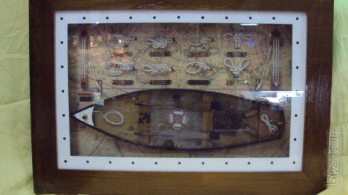 Picture in a nautical theme wooden 