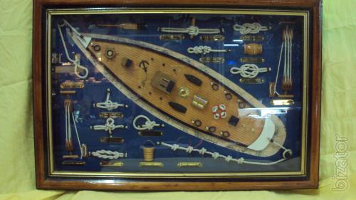 Picture in a nautical theme wooden 