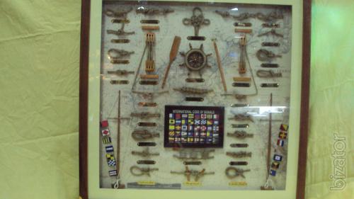 Picture in a nautical theme wooden 
