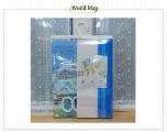 Shower curtain bath world Map 
