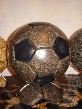 Exclusive soccer balls made of stone 