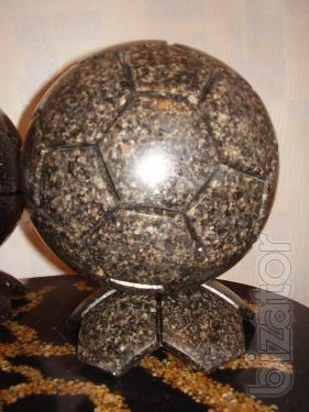 Exclusive soccer balls made of stone 