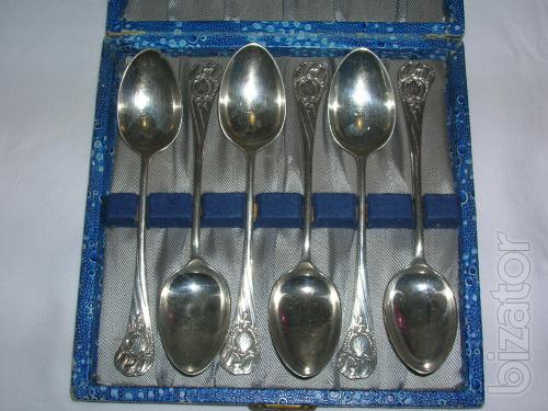 Set of silver teaspoons 1896 