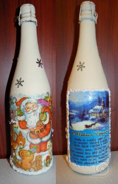 Festive decoration of champagne 