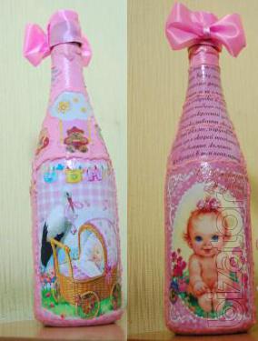 Festive decoration of champagne 