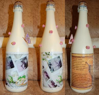 Festive decoration of champagne 