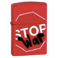 28140 Lighter zippo petrol stop war red matte