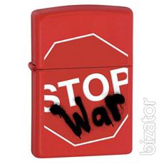 28140 Lighter zippo petrol stop war red matte 