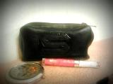 Copyright cosmetic bags made of genuine leather 