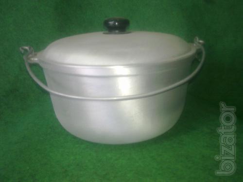 Aluminum pot with lid 5 liters. 