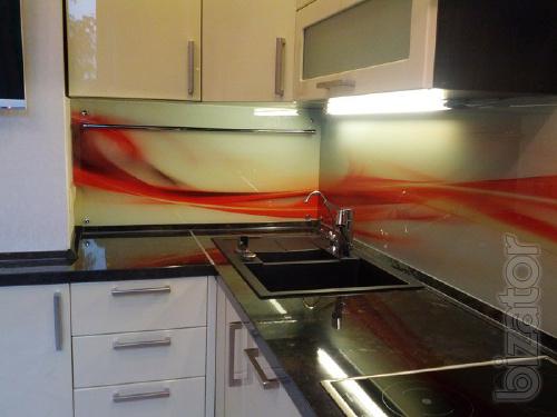 Glass kitchen apron 
