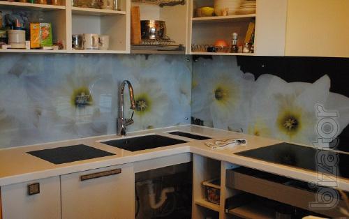 Glass kitchen apron 