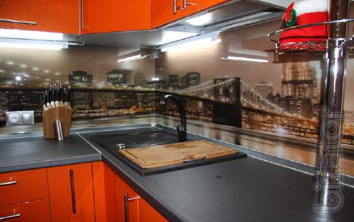 Glass kitchen apron 