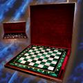 Chess from malachite. 