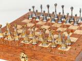 Chess from malachite. 