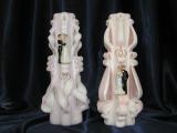 Glowing wedding candles 