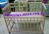 Cribs made of wood, mattresses, bed 