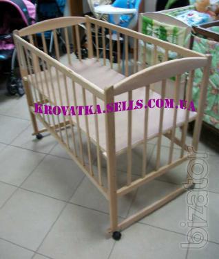 Cribs made of wood, mattresses, bed 