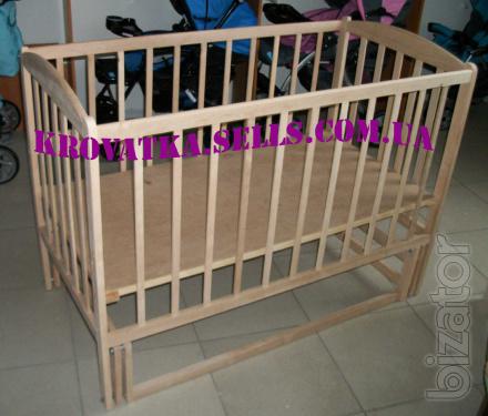 Cribs made of wood, mattresses, bed 