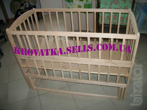 Cribs made of wood, mattresses, bed 